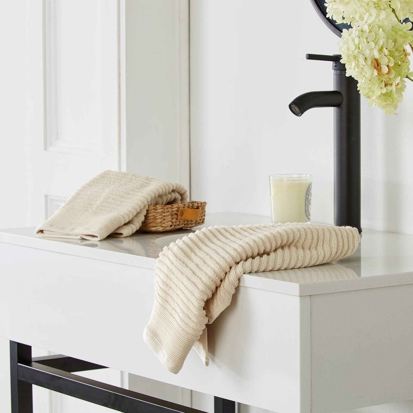 4 Pack Ribbed Hand Towels - Rori Collection