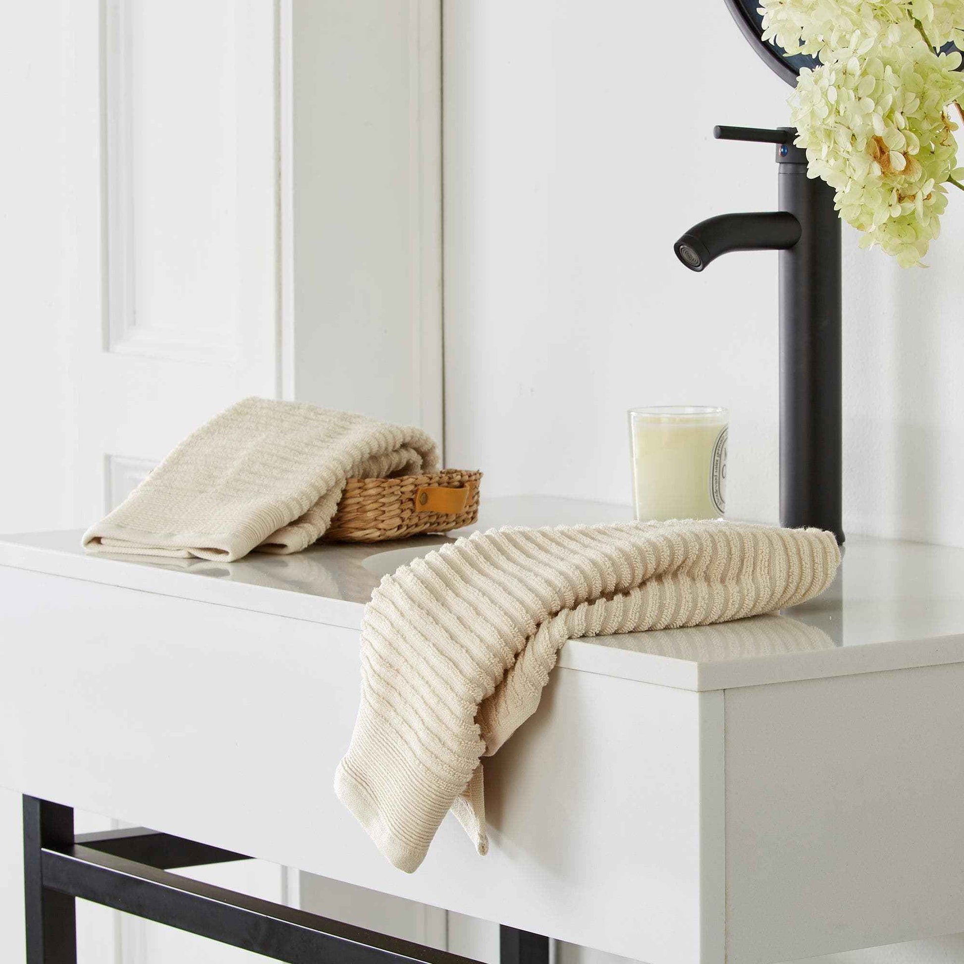 4 Pack Ribbed Hand Towels - Rori Collection