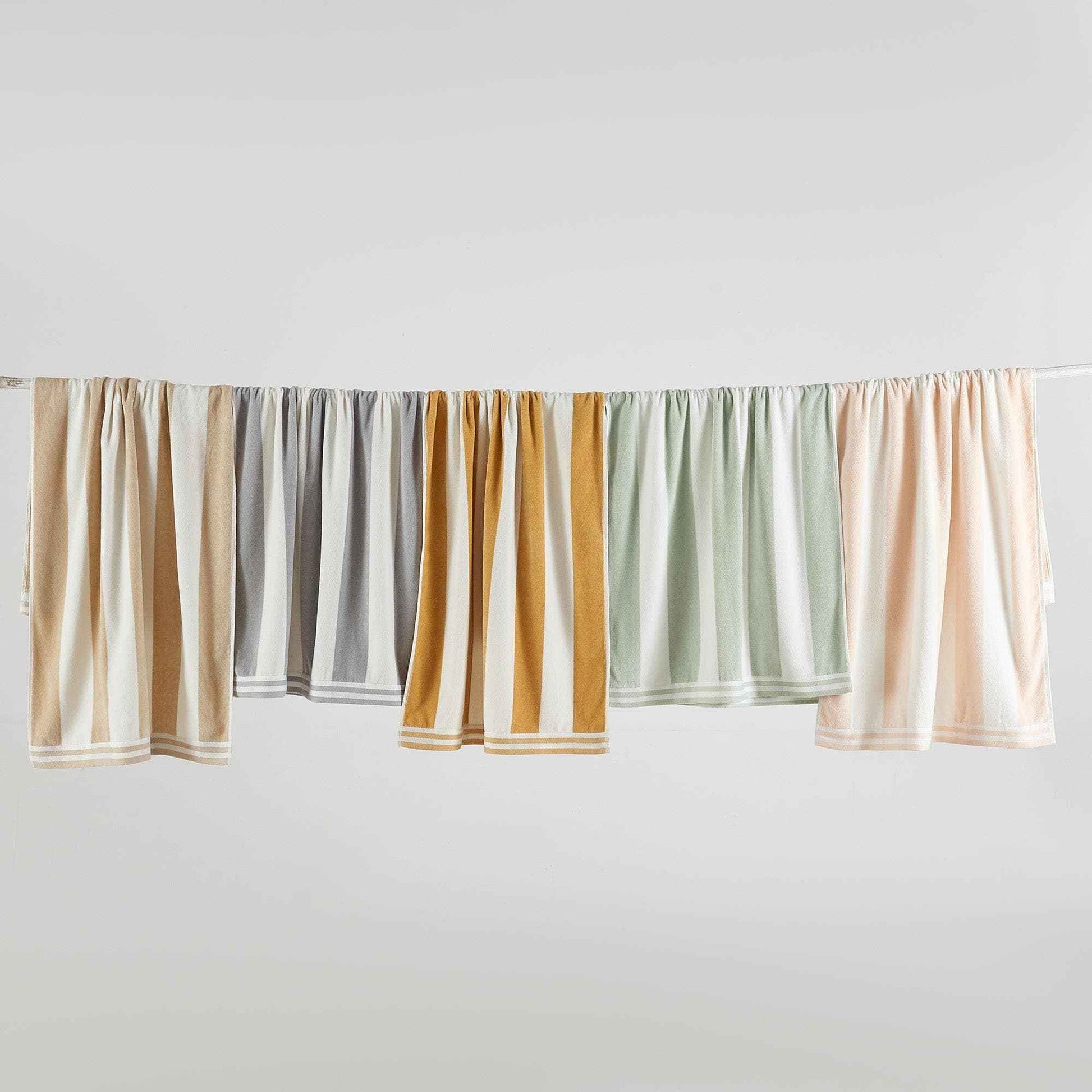 4 Pack Striped Cabana Beach Towel - Edgartown Collection