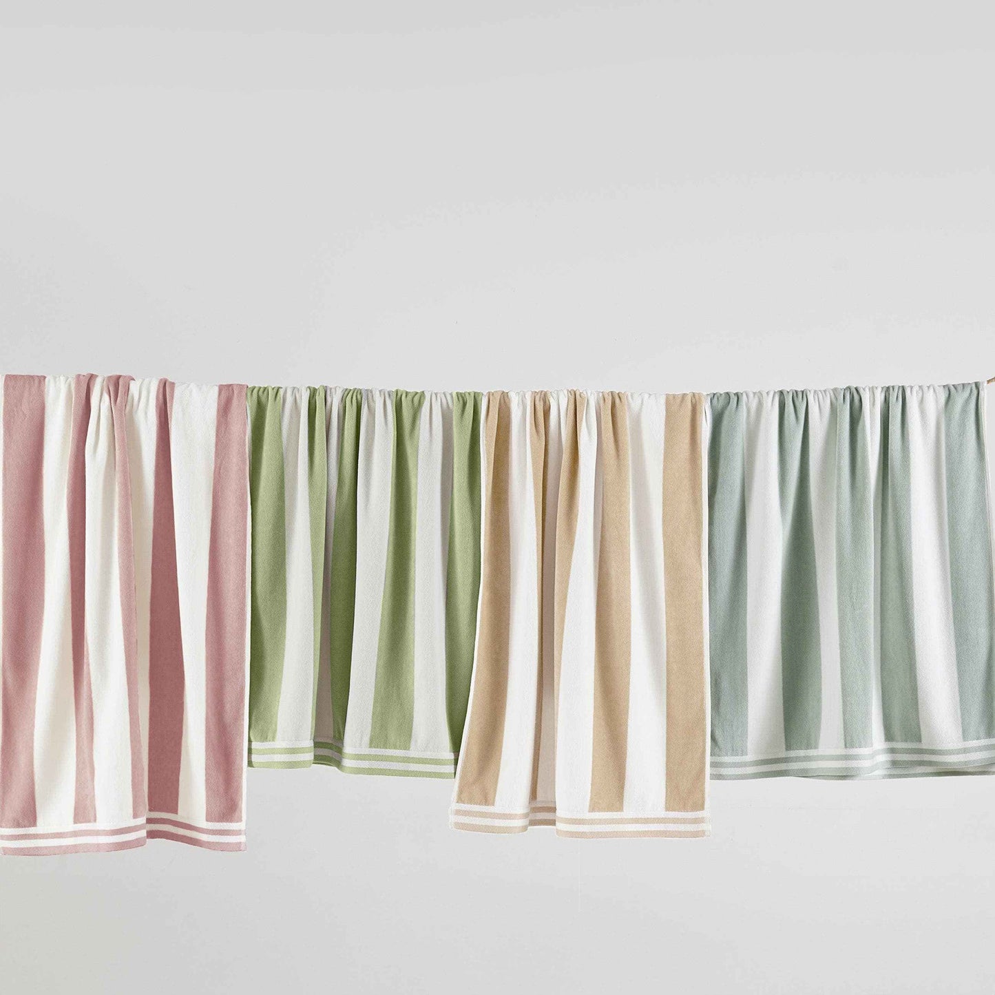 4 Pack Striped Cabana Beach Towel - Edgartown Collection