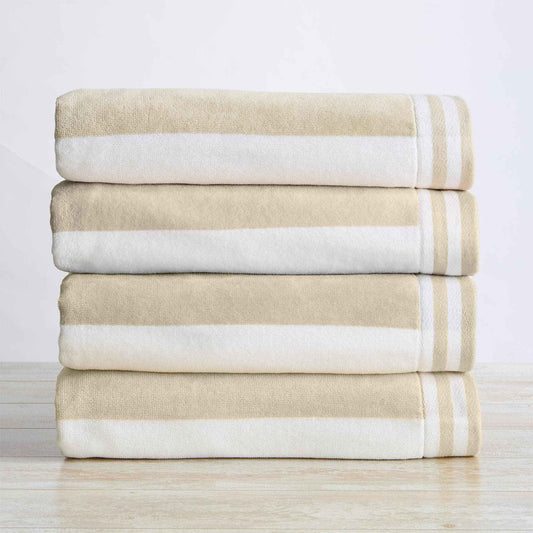4 Pack Striped Cabana Beach Towel - Edgartown Collection