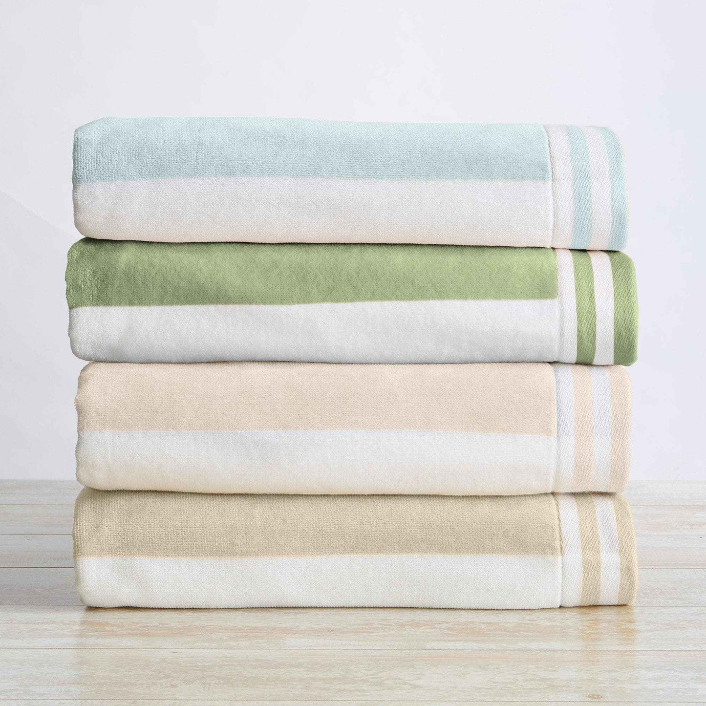 4 Pack Striped Cabana Beach Towel - Edgartown Collection