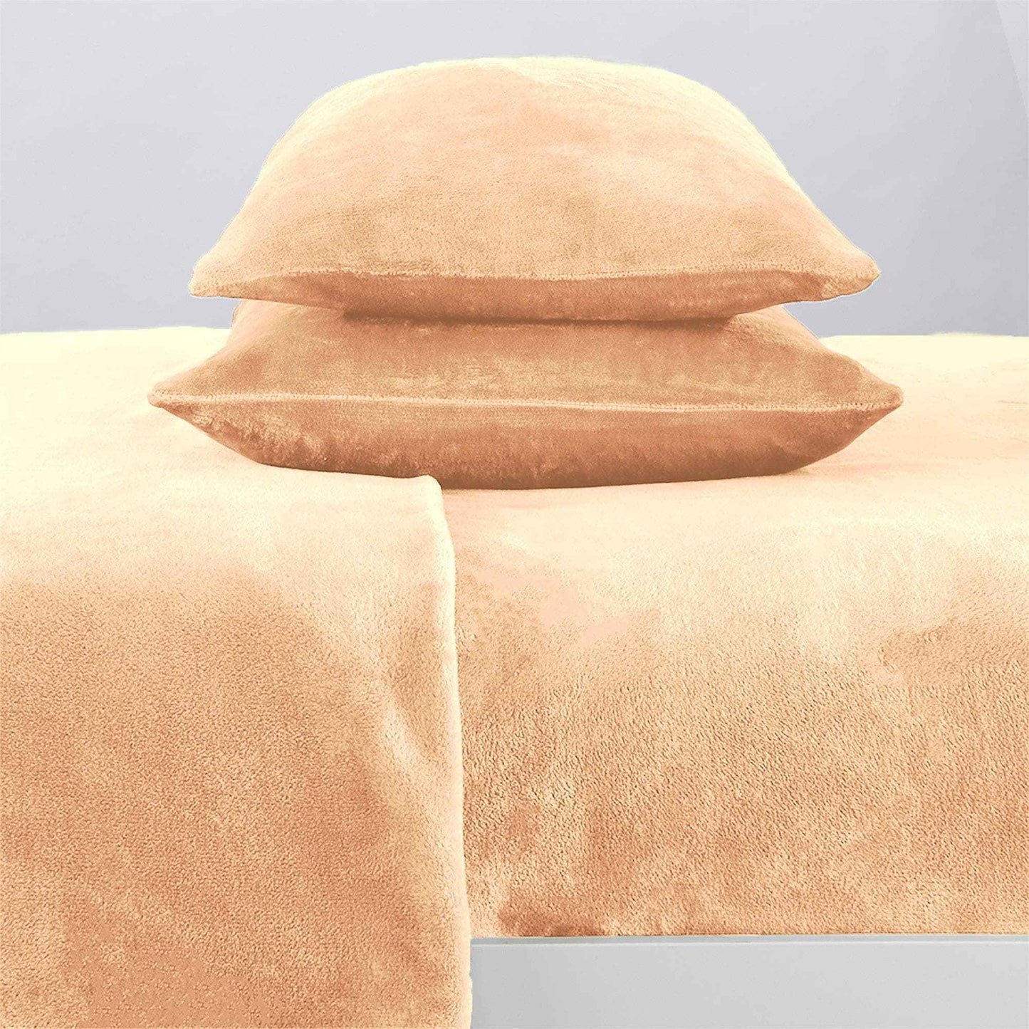 4-Piece Solid Jewel-Toned Plush Sheet - Velvet Luxe Collection