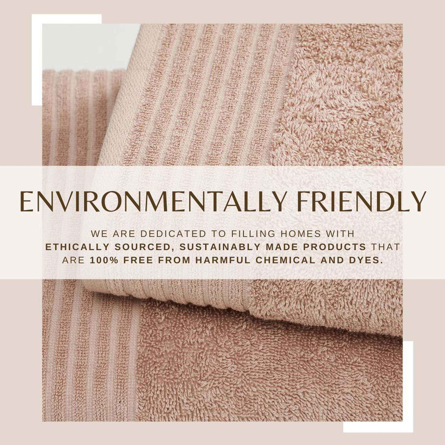 6 Piece Set Cotton Bath Towels - Kasper Collection