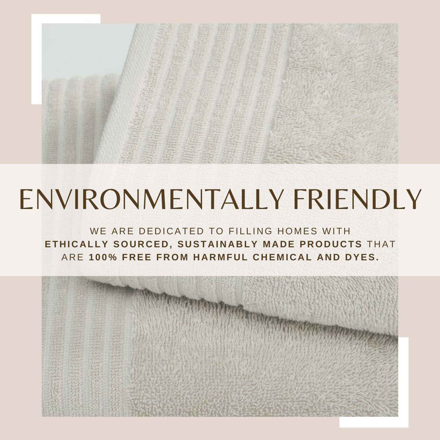 6 Piece Set Cotton Bath Towels - Kasper Collection