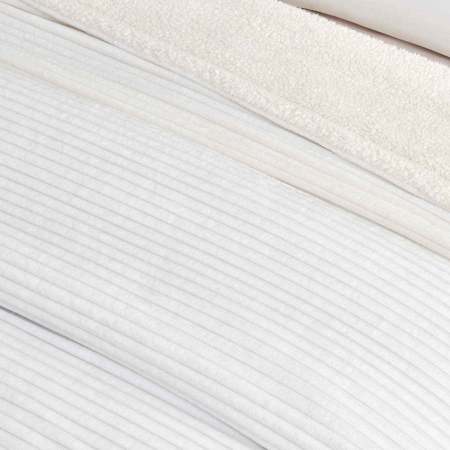 Ribbed Sherpa Throw Blanket - Corduroy Collection