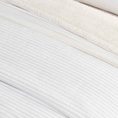 Ribbed Sherpa Throw Blanket - Corduroy Collection