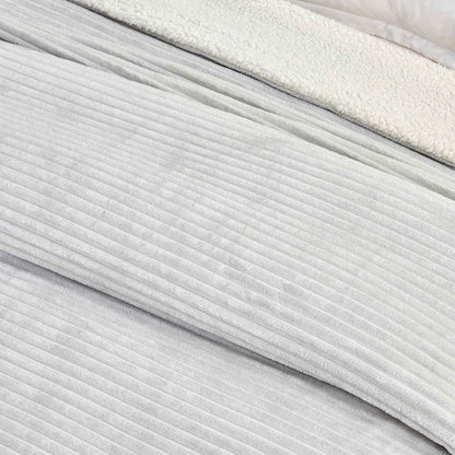 Ribbed Sherpa Throw Blanket - Corduroy Collection
