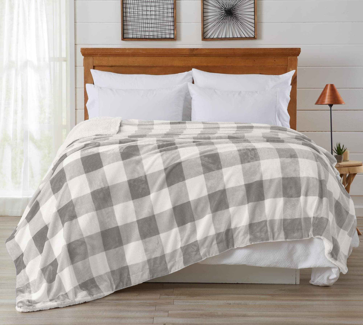 Velvet Plush Sherpa Luxury Bed Blanket - Cielo Collection