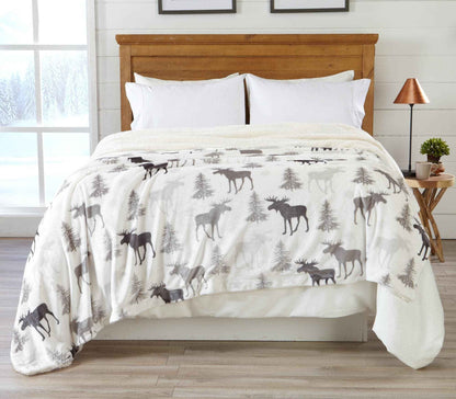 Velvet Plush Sherpa Luxury Bed Blanket - Cielo Collection