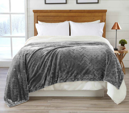 Velvet Plush Sherpa Luxury Bed Blanket - Cielo Collection