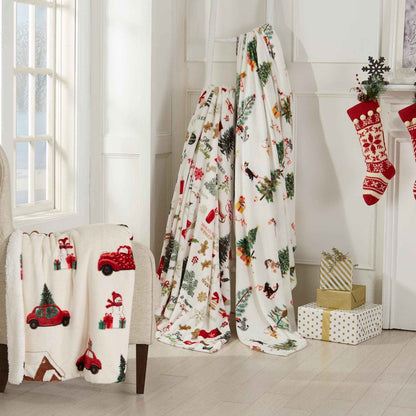 Holiday Sherpa Throw - Esmay Collection