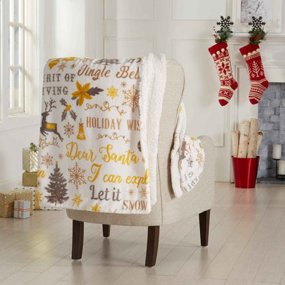 Holiday Sherpa Throw - Esmay Collection