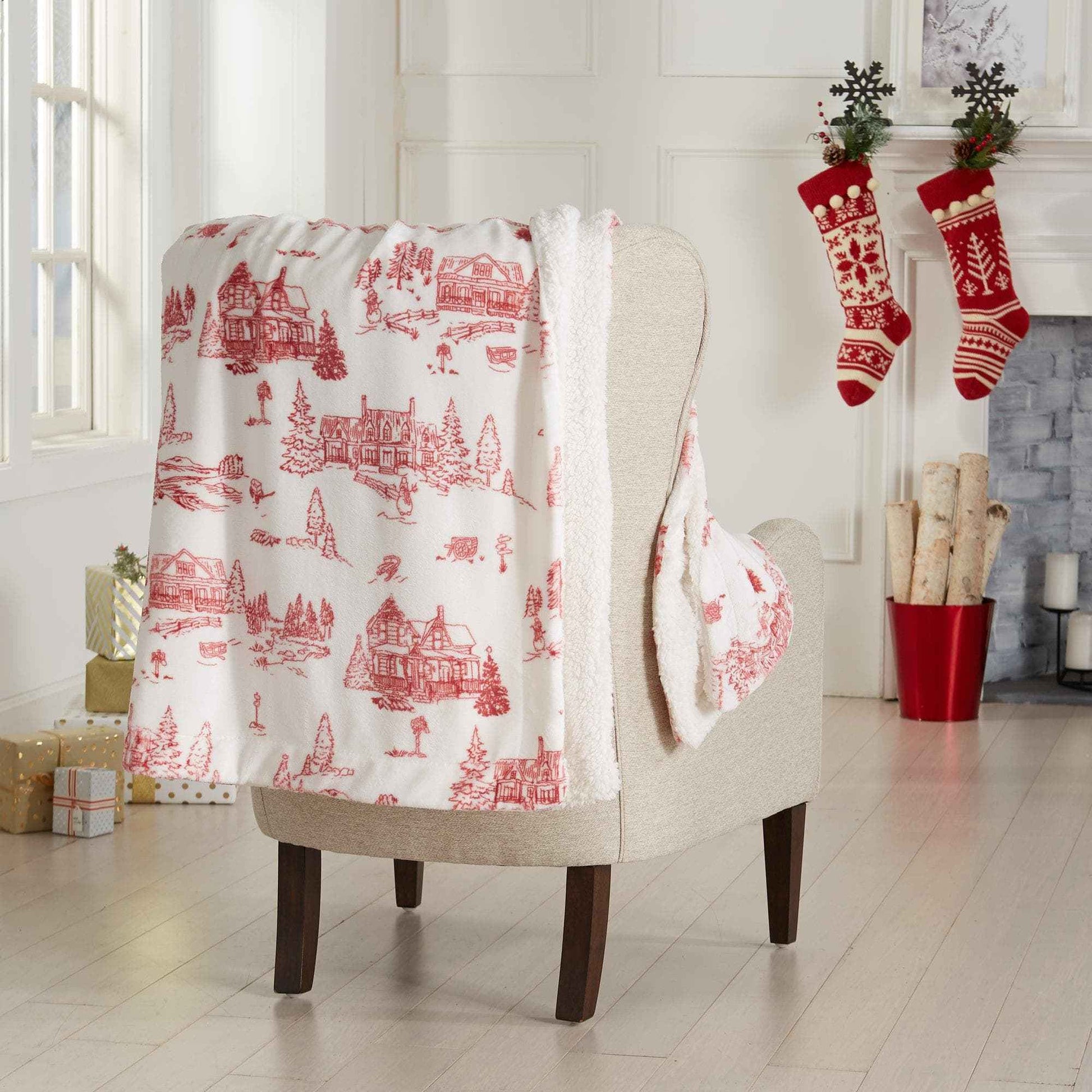 Holiday Sherpa Throw - Esmay Collection