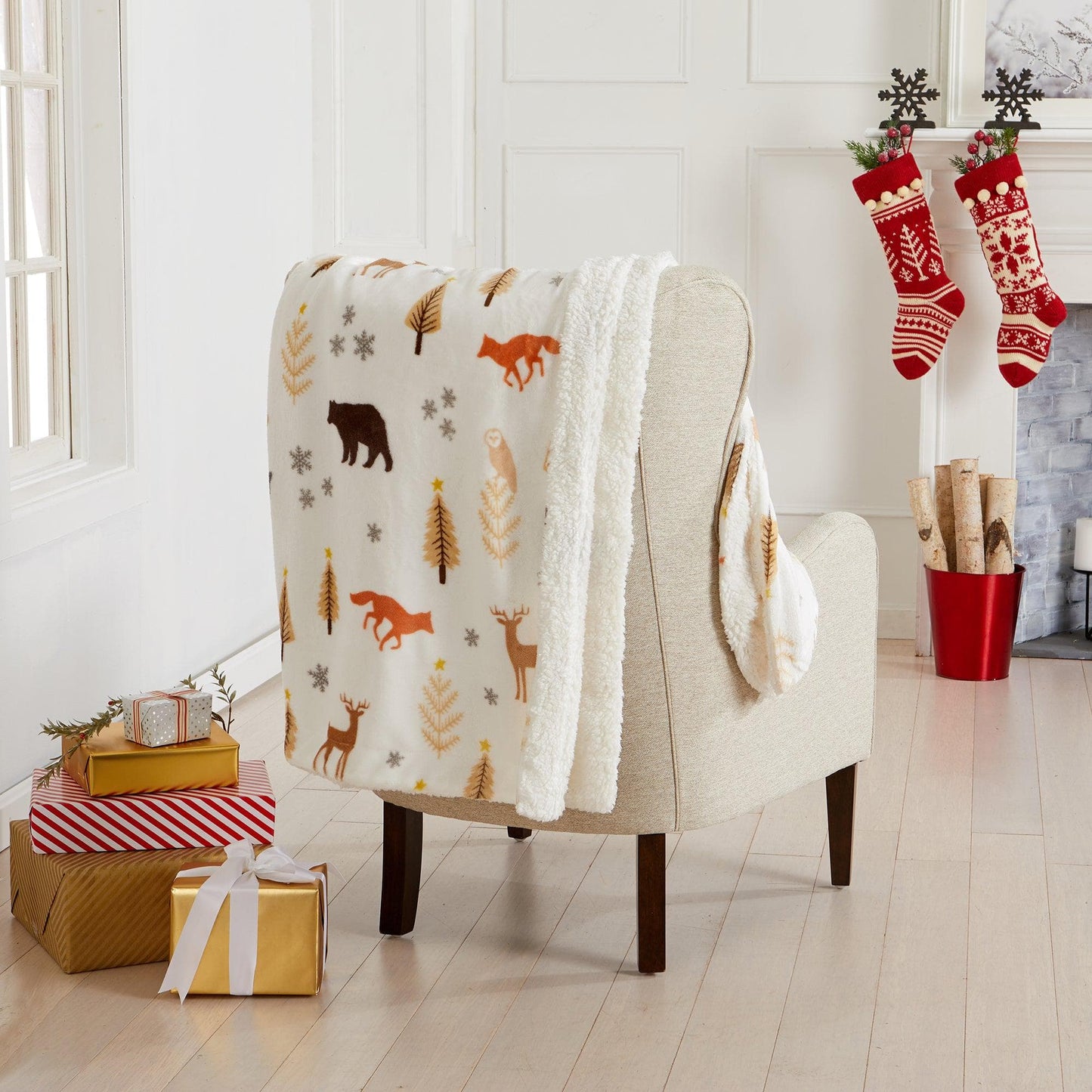 Holiday Sherpa Throw - Esmay Collection