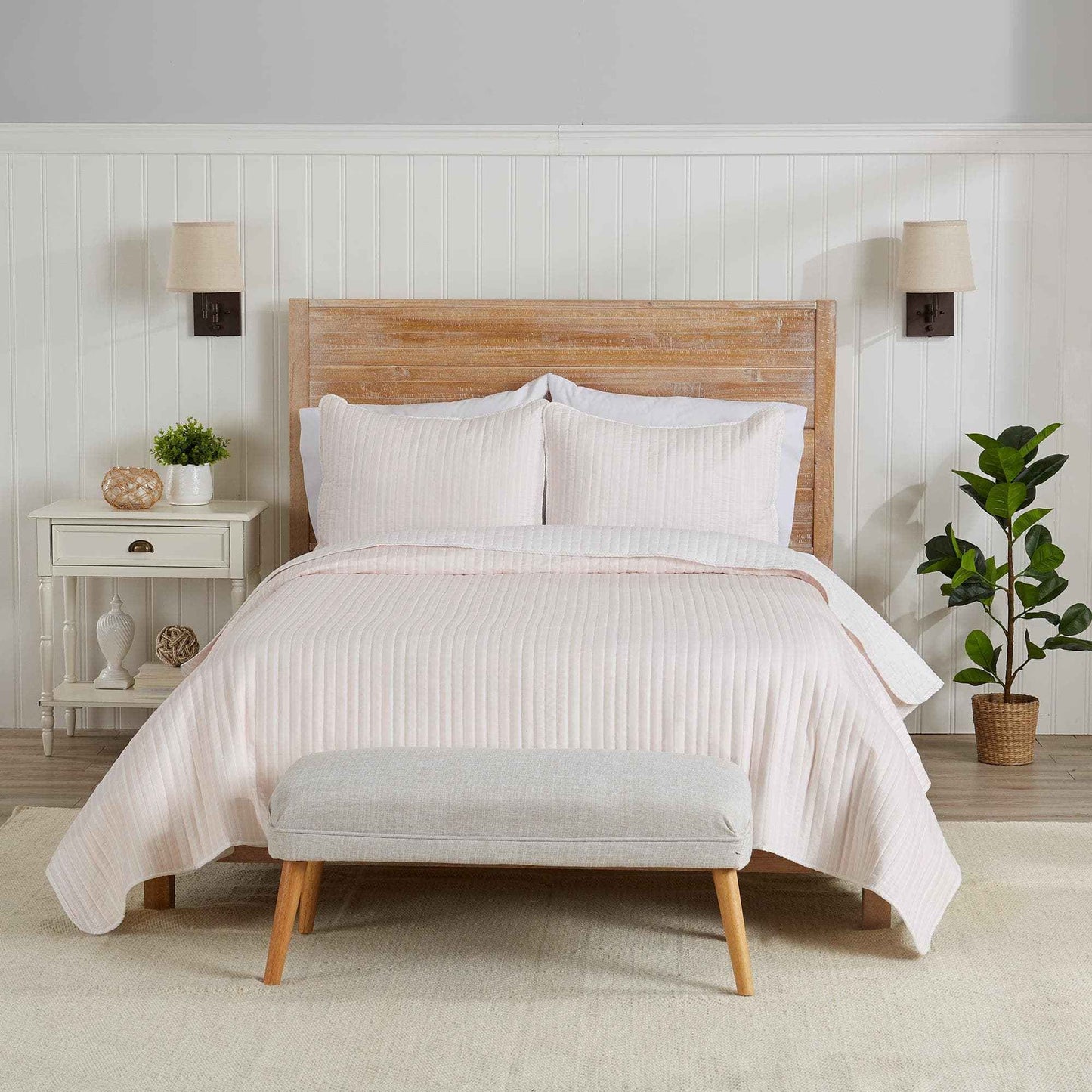 3-Piece Stripe Quilt - Marcie Collection