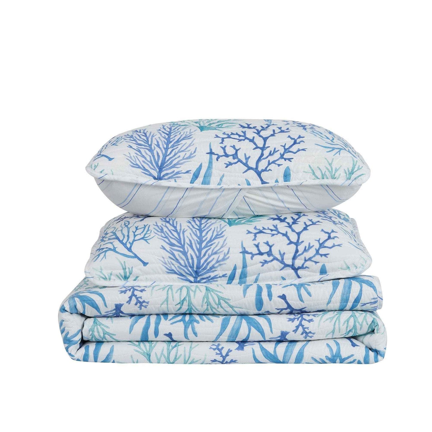 Blue Coral Quilt - Amelia Island