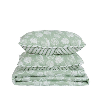 Green Seashell Quilt - Emerald Bay