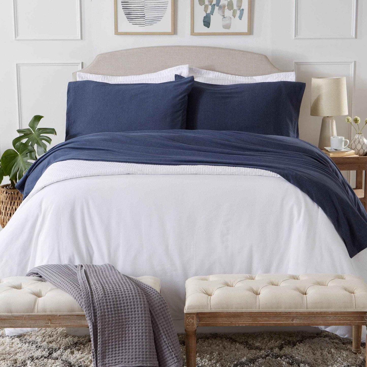 4-Piece Flannel Jersey Sheet - Cozy Flex Collection