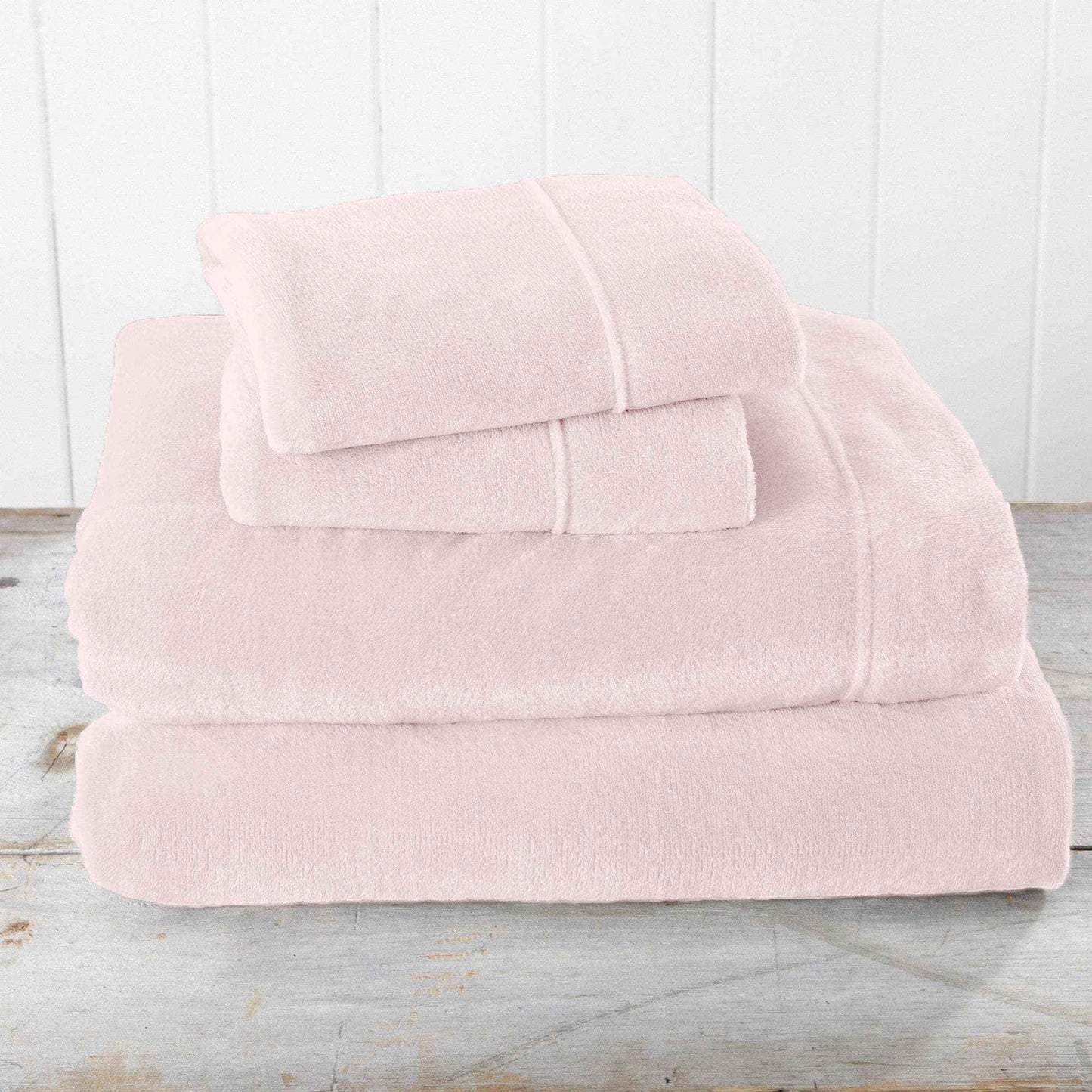 4-Piece Solid Plush Sheet - Velvet Luxe Collection