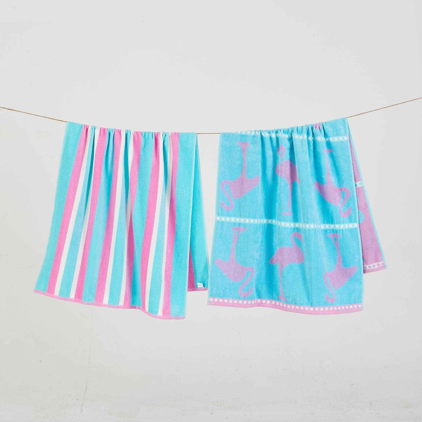 2 Pack 100% Cotton Jacquard Beach Towels - Playa Collection