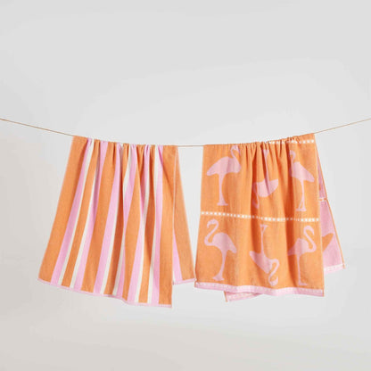 2 Pack 100% Cotton Jacquard Beach Towels - Playa Collection