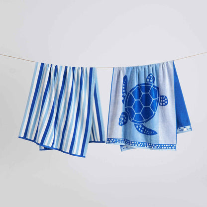 2 Pack 100% Cotton Jacquard Beach Towels - Playa Collection