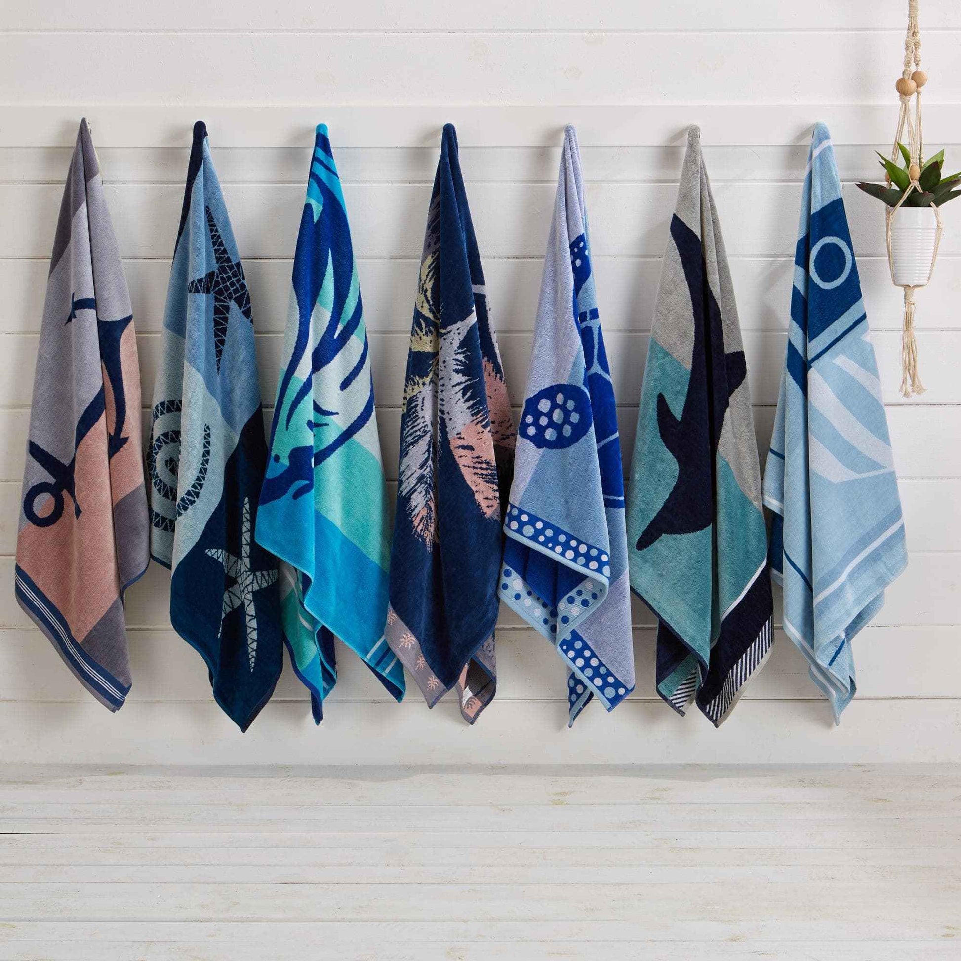 2 Pack 100% Cotton Jacquard Beach Towels - Playa Collection