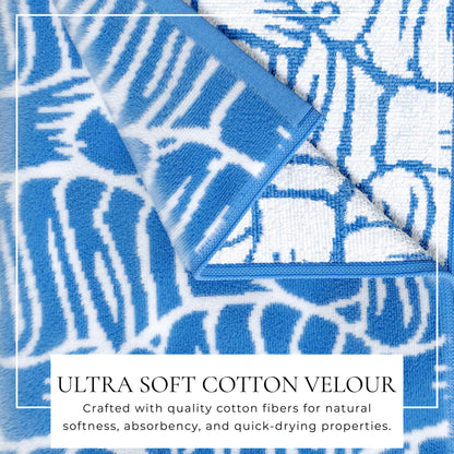 Oversized Retro Printed Beach Towel - St. Barts Collection