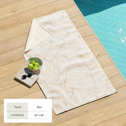 Oversized Retro Printed Beach Towel - St. Barts Collection