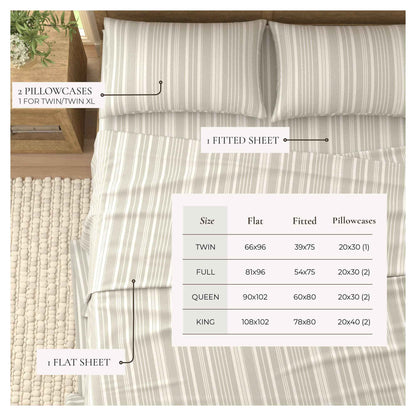 Striped Sheet Set - Elouise Collection