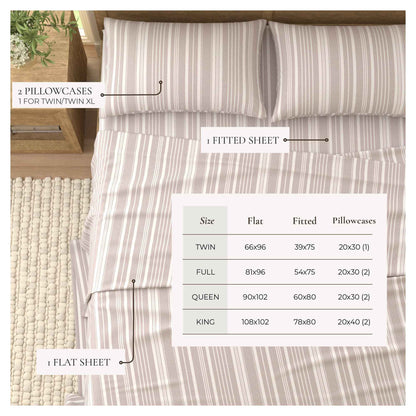 Striped Sheet Set - Elouise Collection