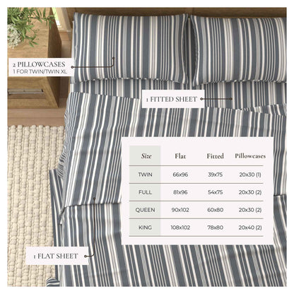 Striped Sheet Set - Elouise Collection