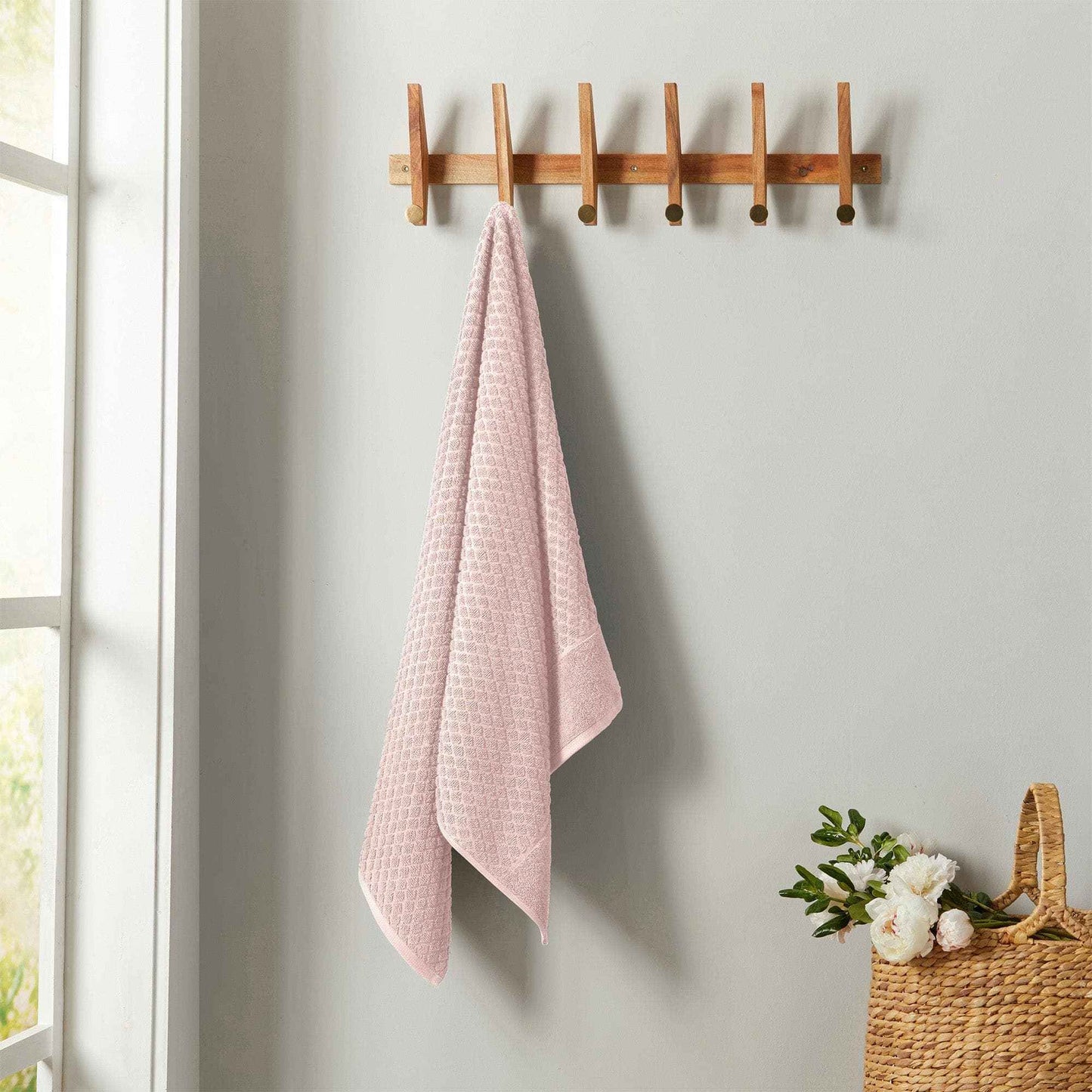 Cotton Diamond Waffle Weave Bath Towel Set - Grayson Collection