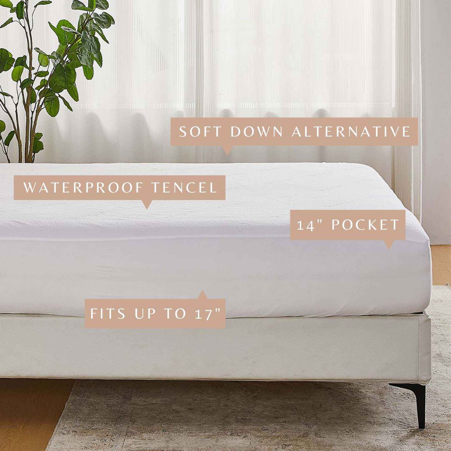 Waterproof Tencel Mattress Protector - Giavanna Collection