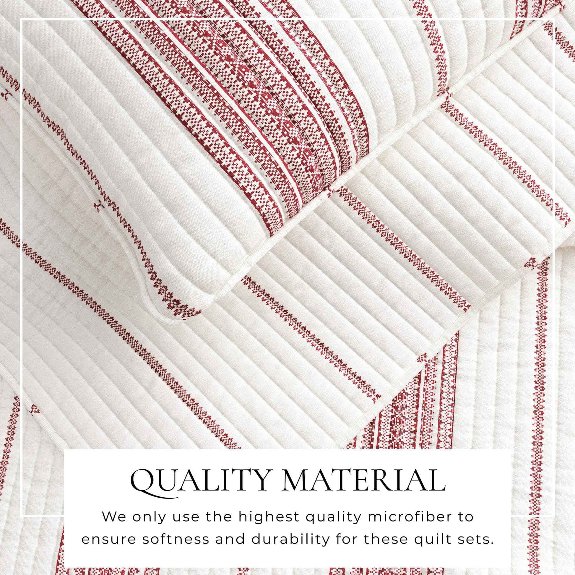 3-Piece Stripe Quilt - Wesley Collection