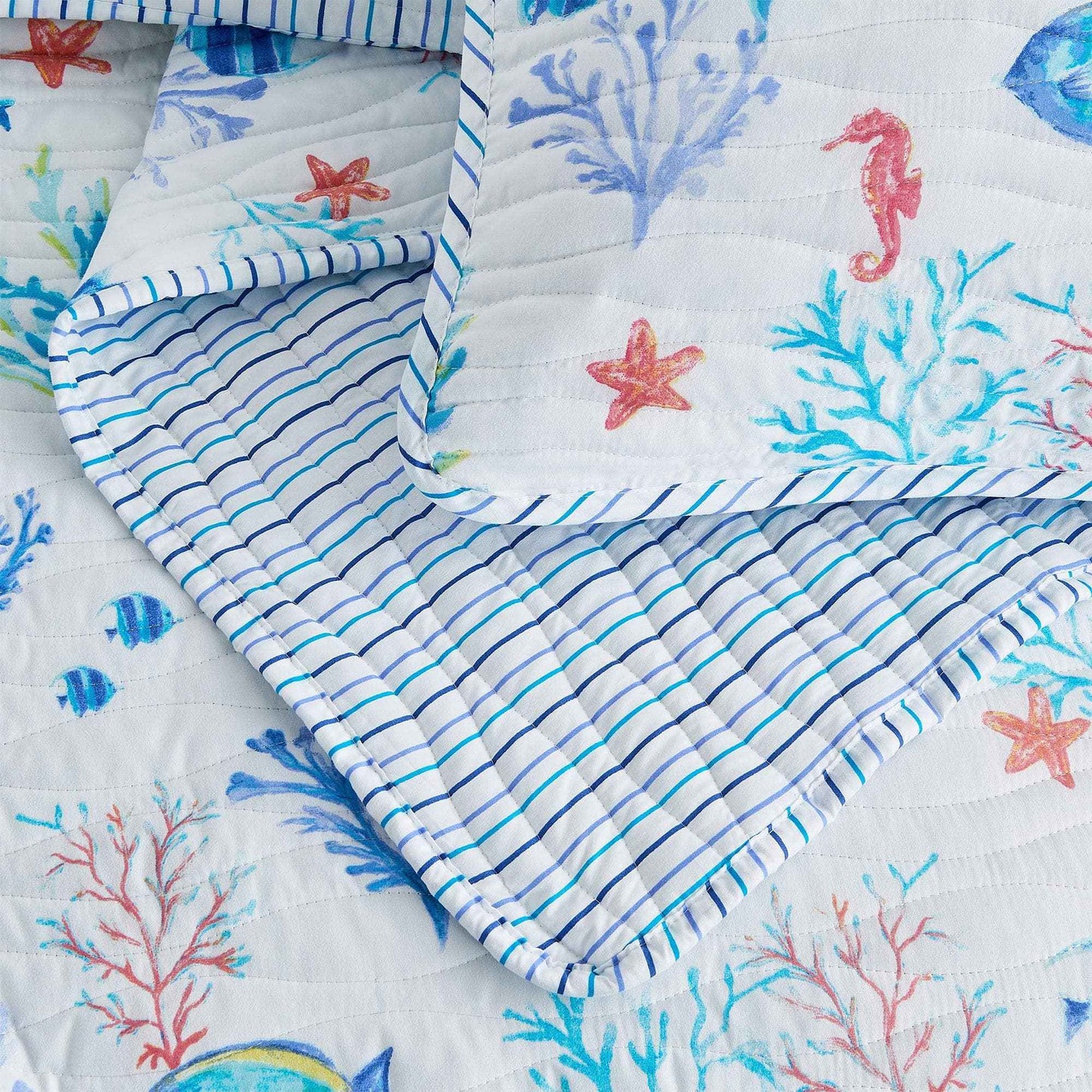 Colorful Coastal Seascape Quilt Set - Ryanne Collection