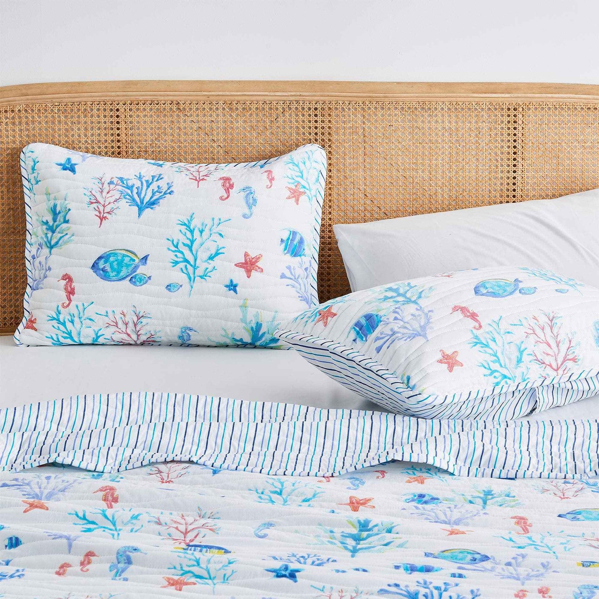 Colorful Coastal Seascape Quilt Set - Ryanne Collection