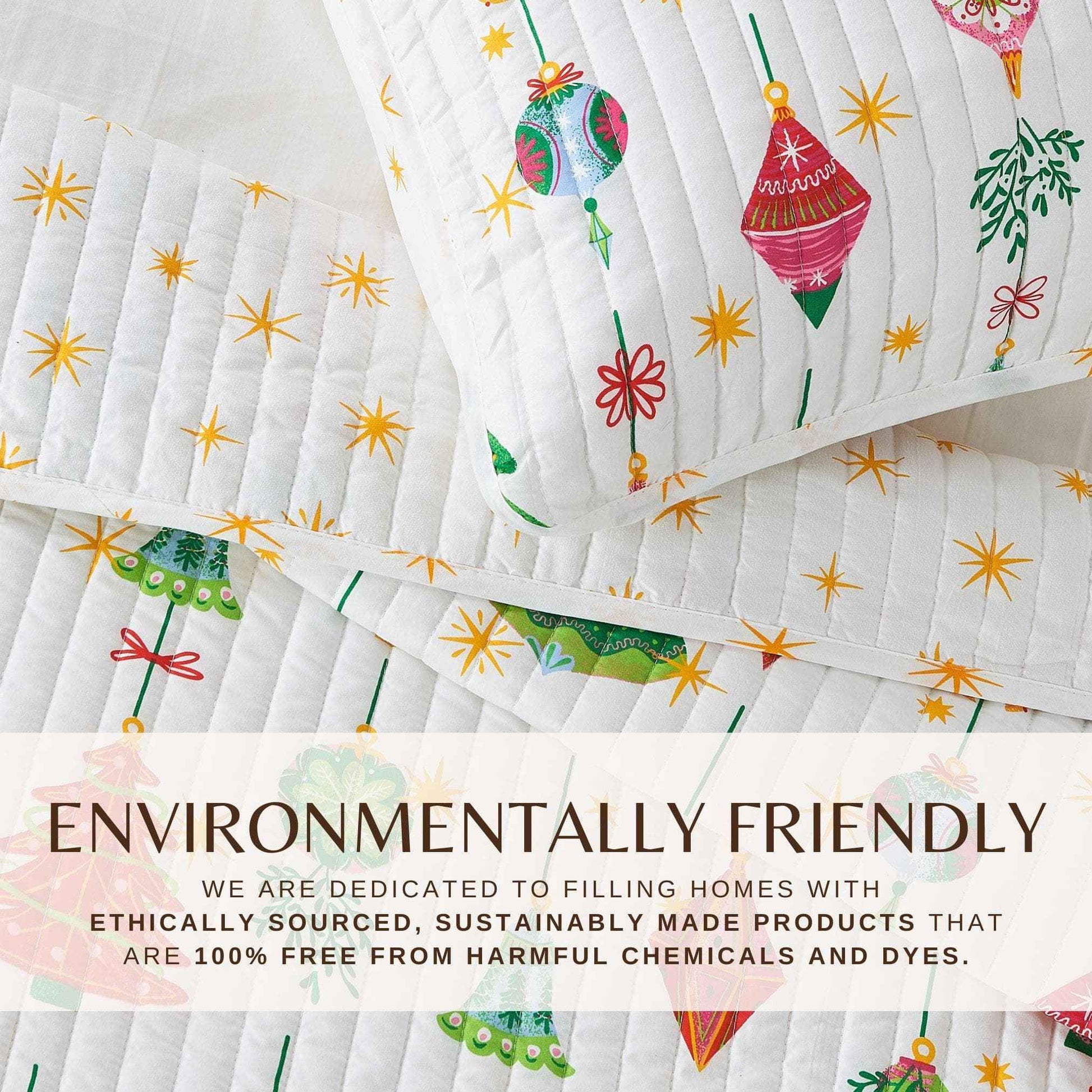 Colorful Holiday Quilt Set - Midnight Magic Collection