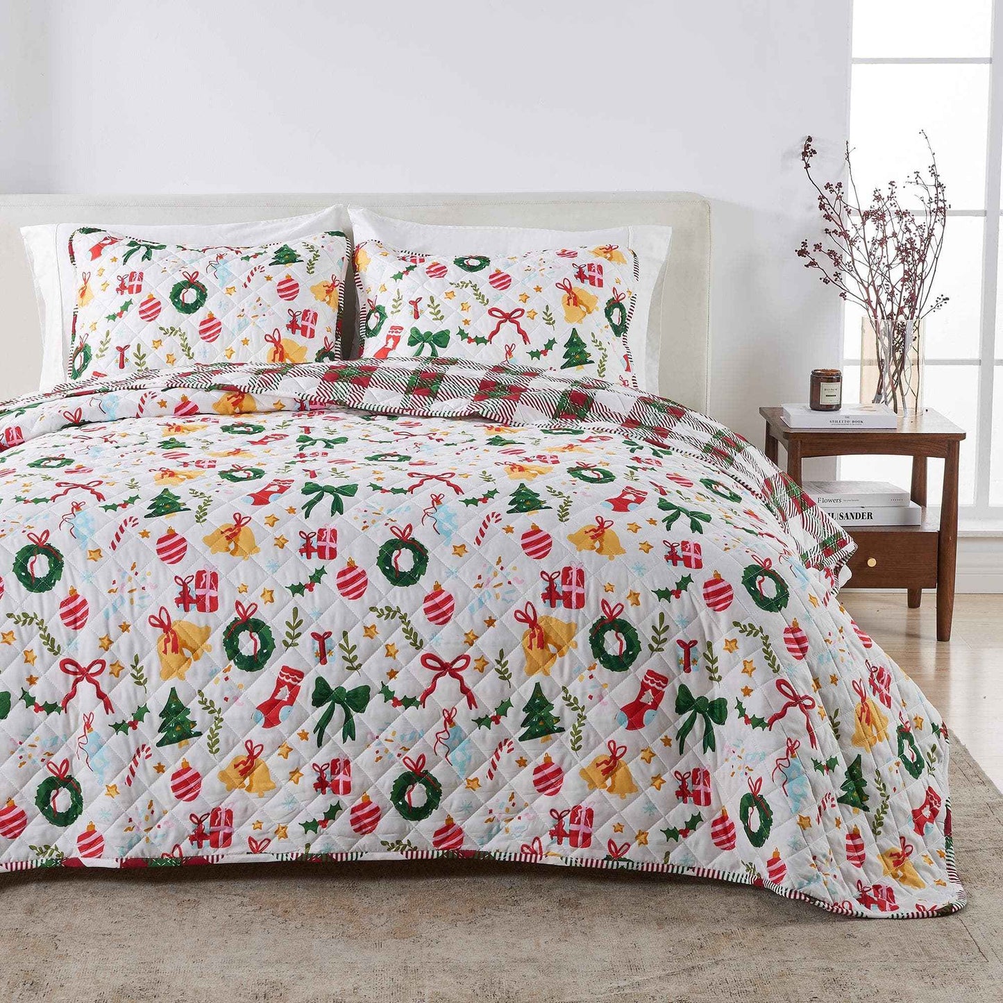 Colorful Holiday Quilt Set - Midnight Magic Collection