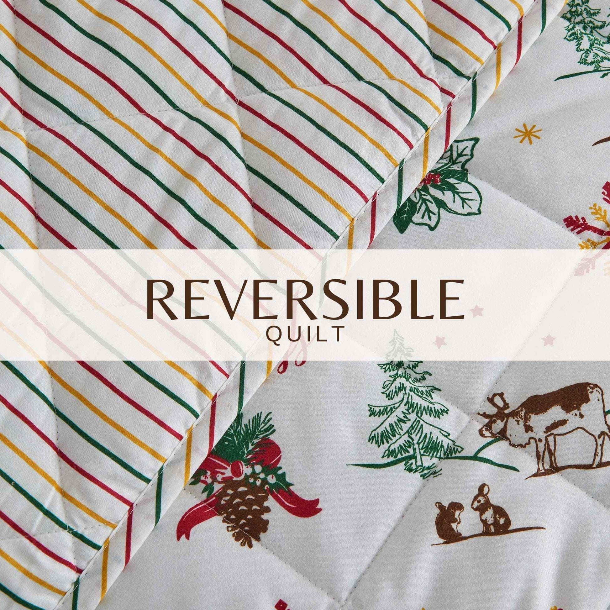 Colorful Holiday Quilt Set - Midnight Magic Collection