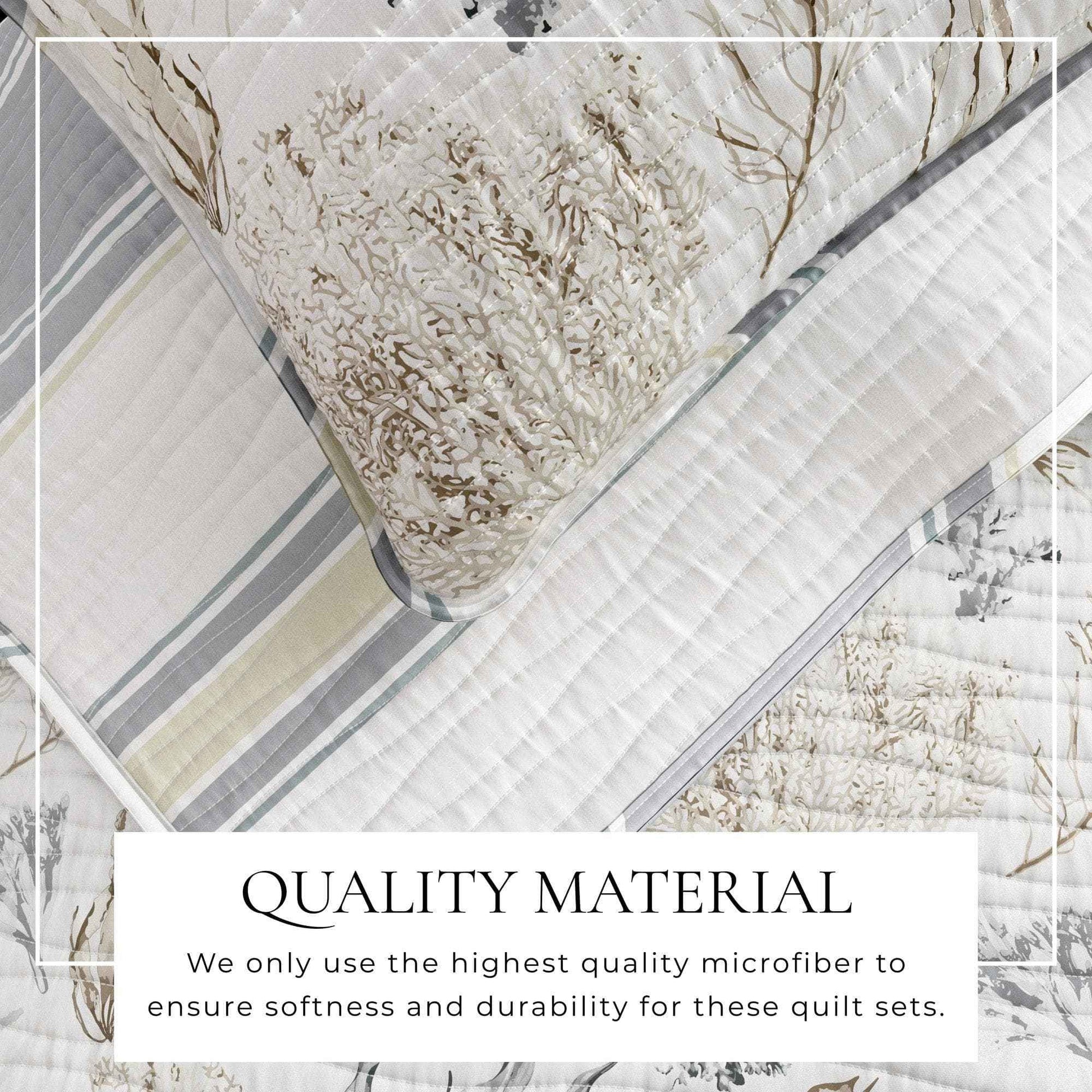 Coral Sea Maze Coastal Quilt Set - Newcomb Collection