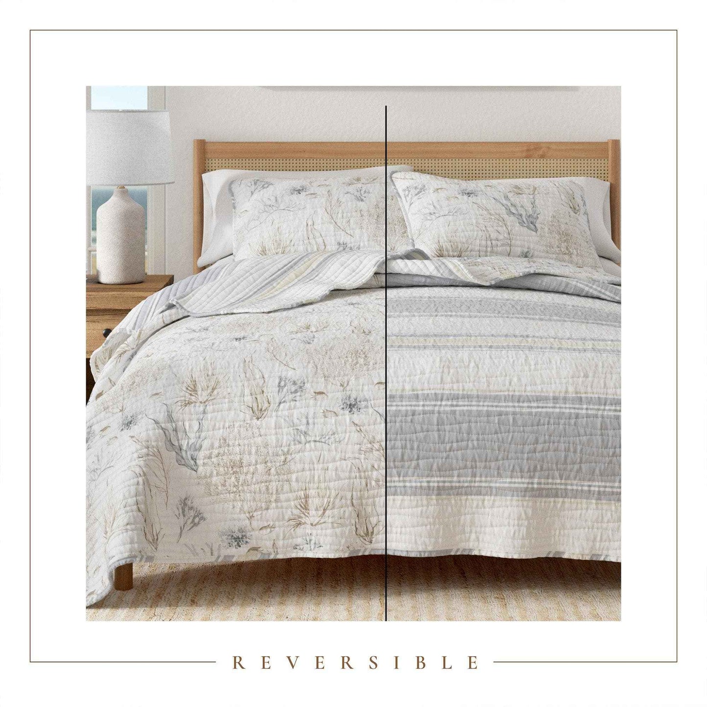 Coral Sea Maze Coastal Quilt Set - Newcomb Collection