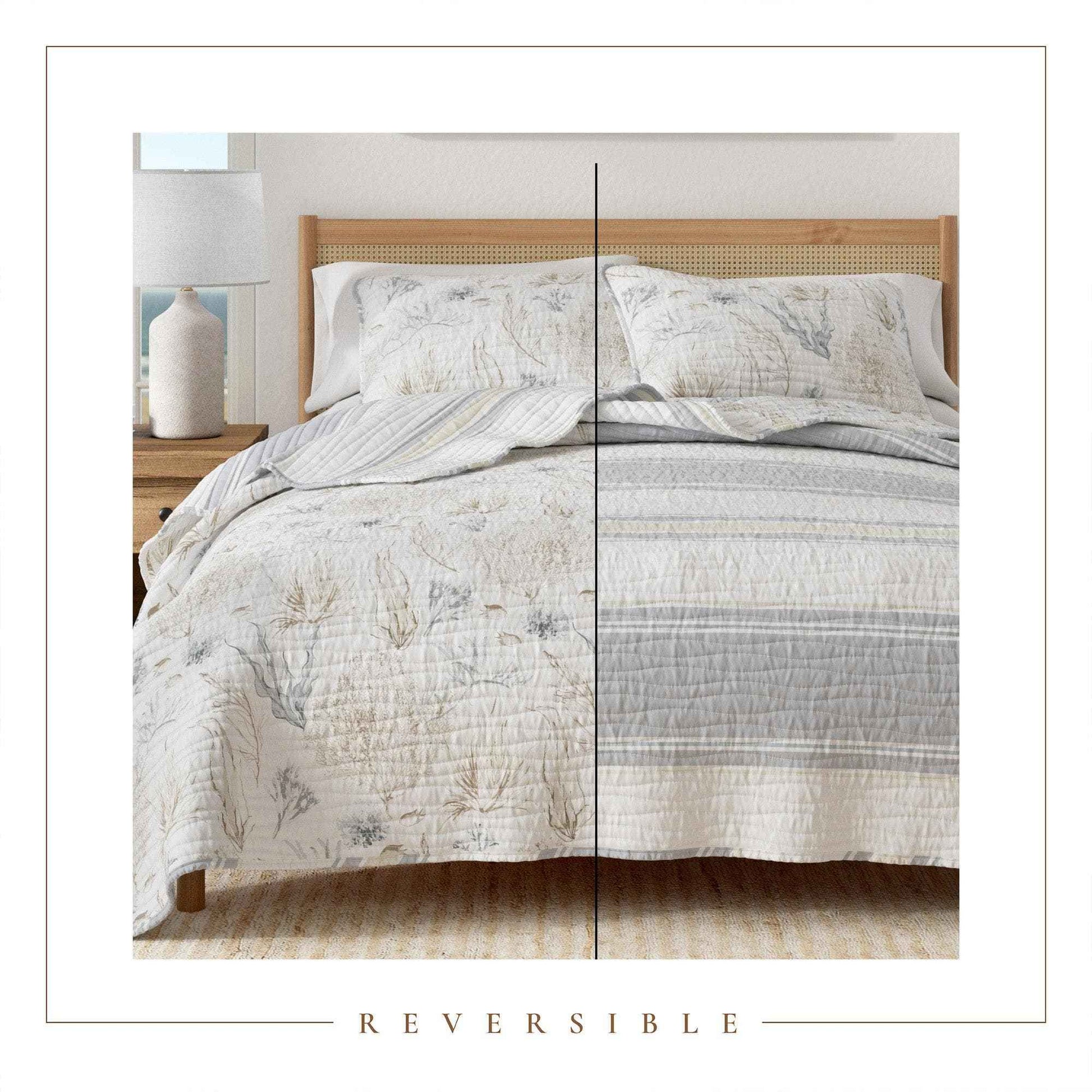 Coral Sea Maze Coastal Quilt Set - Newcomb Collection