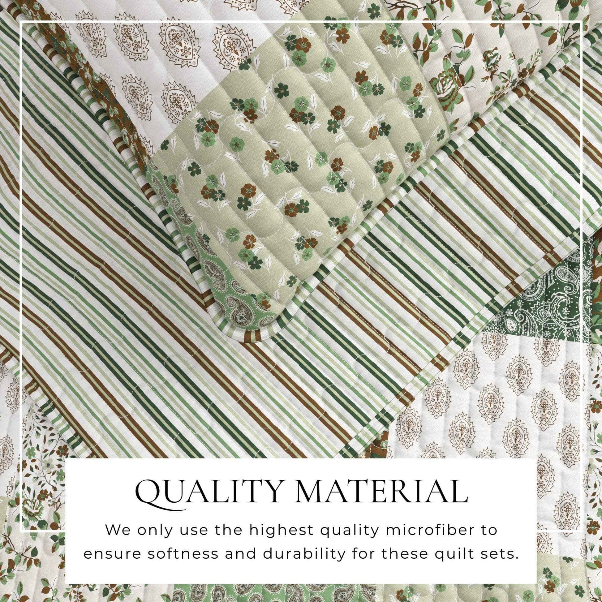 Floral Patchwork Quilt Set - Damia Collection