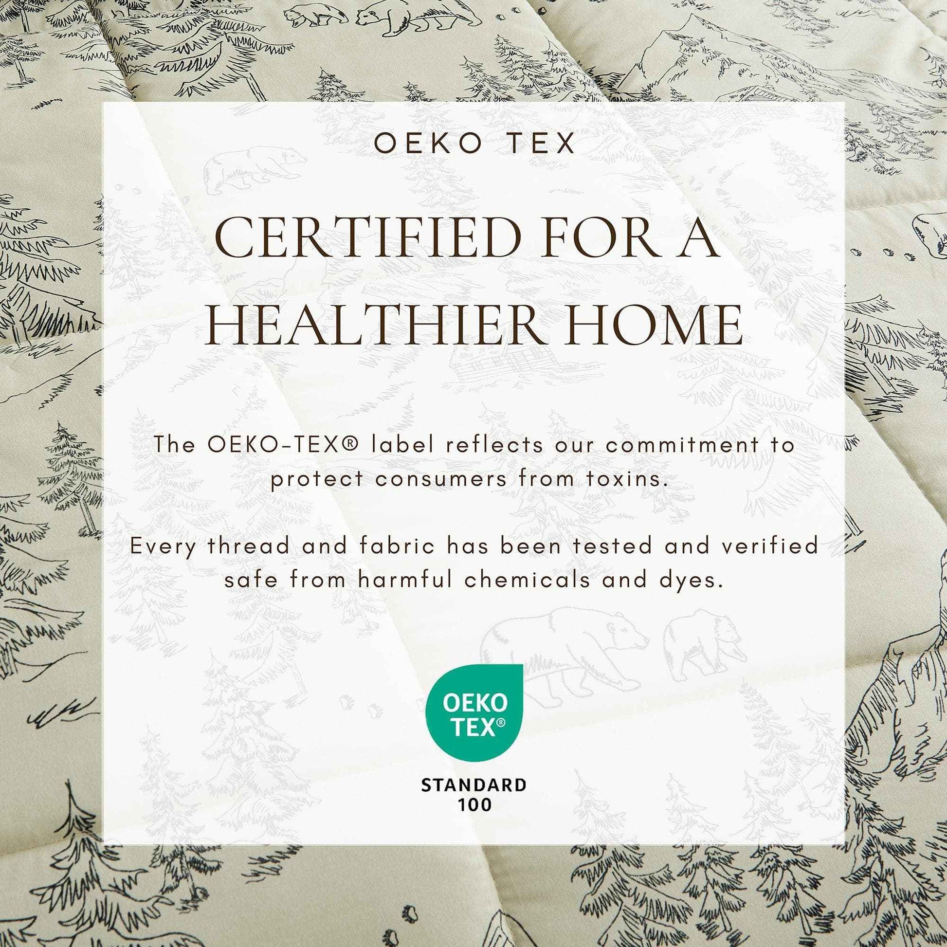 Reversible Christmas Comforter and Sham Set - Holiday / Lodge Odette Collection
