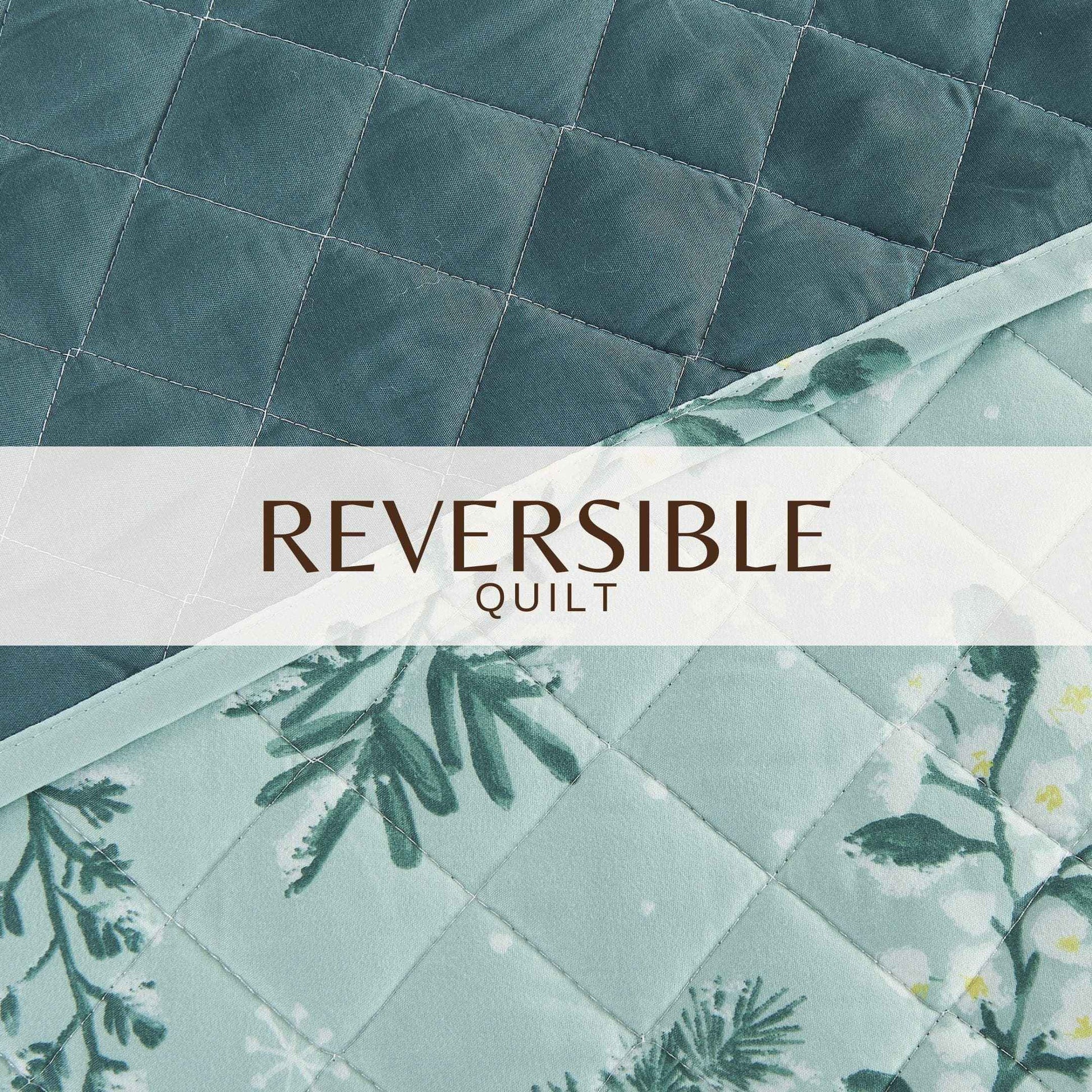 Snowy Botanical Quilt Set - Mariela Collection