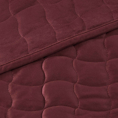 Velvet Box-Stitched Quilt Set - Vivica Collection