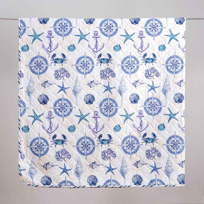 Nautical Anchor Quilt Set - Azure Collection