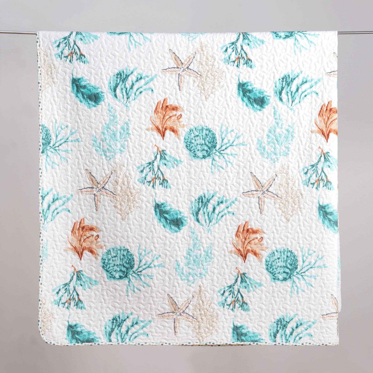 Reversible Coral Quilt Set - Key West Collection